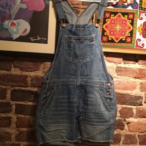 American Eagle Denim Overall Shorts